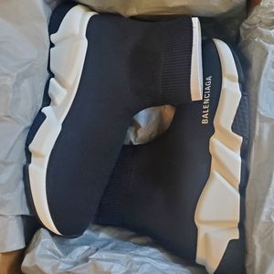 Balenciaga Black Speed Knit High Top Sneaker